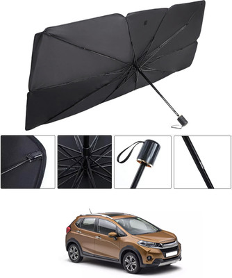 RKPSP Windshield Sun Shade For Honda WRV(Black, Silver)