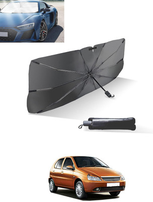 MATIES Windshield Sun Shade For Tata Indica(Black, Silver)