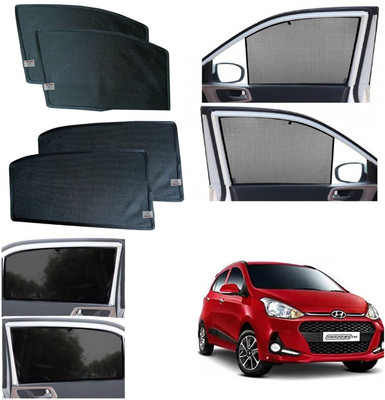 WolkomHome Side Window Sun Shade For Hyundai Grand i10(Black)