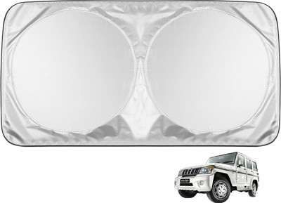 MOCKHE Windshield Sun Shade For Mahindra Bolero(Silver)