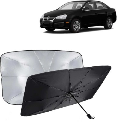 Kingsway Dashboard, Windshield Sun Shade For Volkswagen Jetta(Black, Silver)