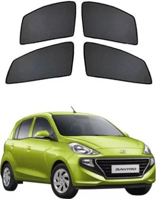 RAKRISH Rear Window, Side Window Sun Shade For Hyundai Santro(Black)