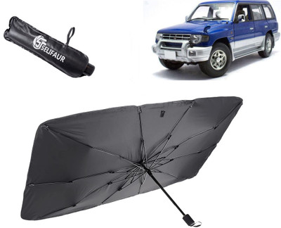 Selifaur Dashboard, Rear Window, Sun Roof, Windshield Sun Shade For Mitsubishi Pajero(Black)