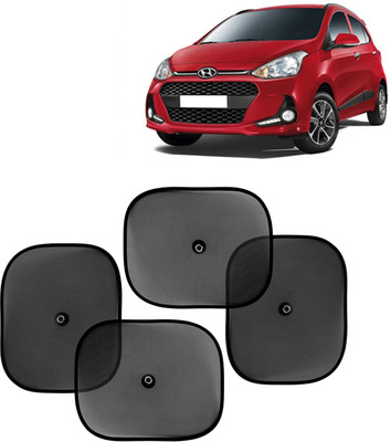 Kingsway Side Window, Rear Window, Windshield Sun Shade For Hyundai Grand i10(Black)