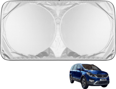 MOCKHE Windshield Sun Shade For Tata Hexa(Silver)