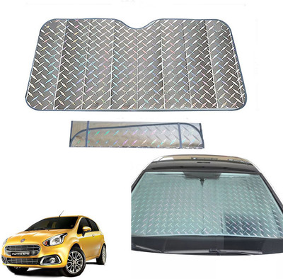 AUTO PEARL Dashboard, Windshield Sun Shade For Fiat Punto Evo(Grey)