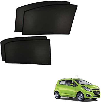 RAKRISH Side Window, Rear Window Sun Shade For Chevrolet Beat(Black)
