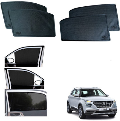CuboDePlato Side Window Sun Shade For Hyundai Venue(Black)