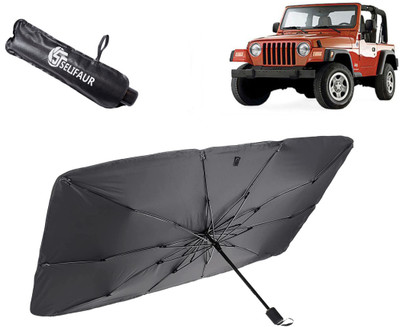 Selifaur Dashboard, Rear Window, Sun Roof, Windshield Sun Shade For Jeep Jeep(Black)