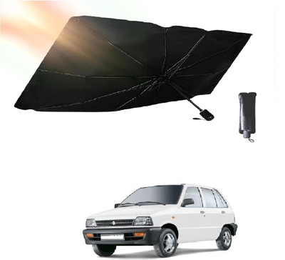 ROSHNEER ENTERPRISES Windshield Sun Shade For Maruti Suzuki 800(Black, Silver)