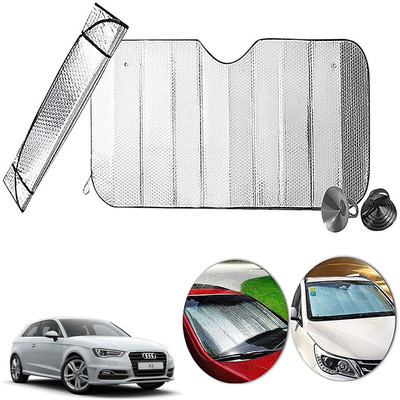 AUTO PEARL Dashboard, Windshield Sun Shade For Audi A3(Silver)