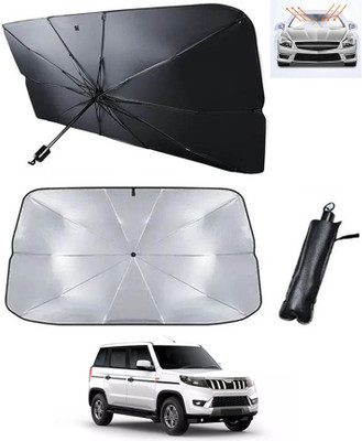 RKPSP Windshield Sun Shade For Mahindra Bolero Neo(Silver, Black)