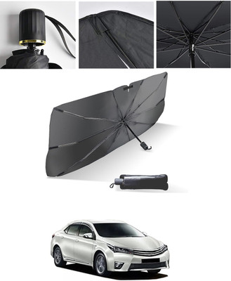AYW Windshield Sun Shade For Toyota Altis(Black, Silver)