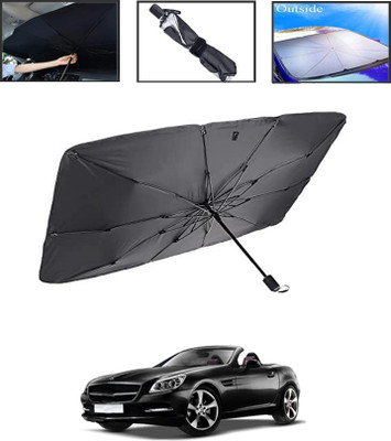 MSNP Windshield Sun Shade For Mercedes Benz Universal For Car(Black, Silver)