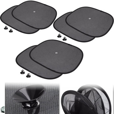 Pious Side Window Sun Shade For Chevrolet Sail, Universal For Car(Black)