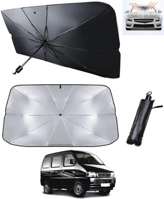 RKPSP Windshield Sun Shade For Maruti Suzuki Versa(Silver, Black)