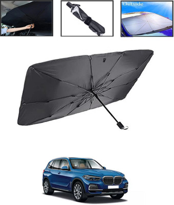 MSNP Windshield Sun Shade For BMW X5(Black, Silver)
