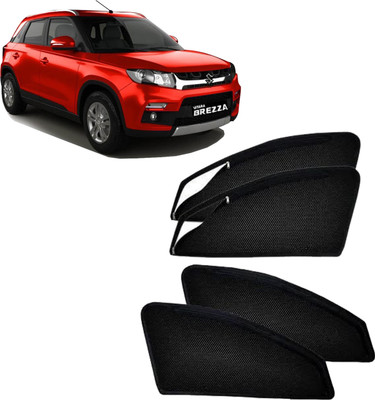 DreamRow Side Window Sun Shade For Maruti Suzuki Brezza(Black)