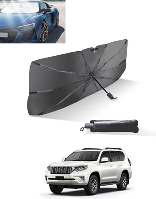 MATIES Windshield Sun Shade For Toyota Land Cruiser Prado(Black, Silver)
