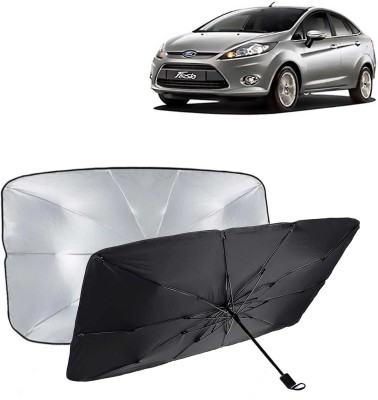 Kingsway Dashboard, Windshield Sun Shade For Ford Fiesta(Black, Silver)