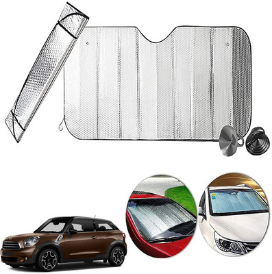 AUTO PEARL Dashboard, Windshield Sun Shade For Mini Paceman(Silver)