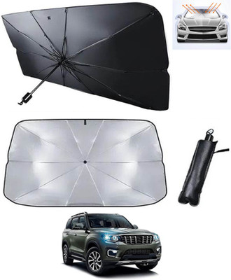 AYW Windshield Sun Shade For Mahindra Scorpio N(Silver, Black)