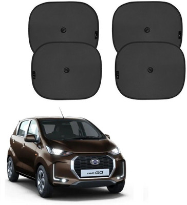 SPREADX Side Window, Rear Window Sun Shade For Datsun Go(Black)
