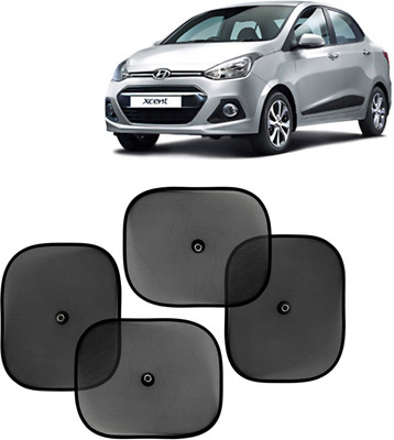 Kingsway Side Window, Rear Window, Windshield Sun Shade For Hyundai Xcent(Black)