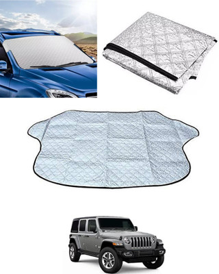RKPSP Windshield Sun Shade For Jeep Universal For Car(Silver)