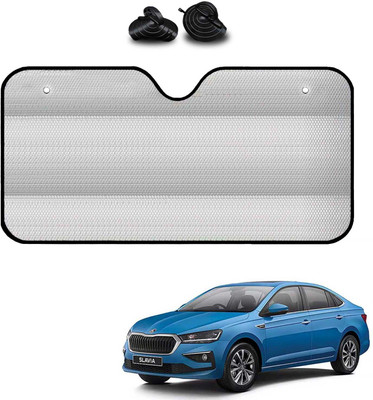 COSMOGEAR Windshield, Dashboard, Rear Window Sun Shade For Skoda Slavia(Silver)