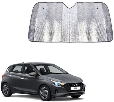 SPREADX Windshield Sun Shade For Hyundai Elite i20(Silver)