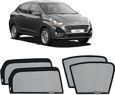 AUTOFIXER Side Window, Rear Window Sun Shade For Hyundai Aura(Black)