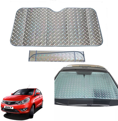 AUTO PEARL Dashboard, Windshield Sun Shade For Tata Bolt(Grey)