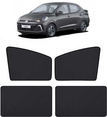 RAKRISH Rear Window, Side Window Sun Shade For Hyundai Aura(Black)