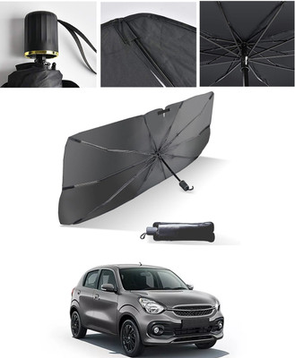 AYW Windshield Sun Shade For Maruti Suzuki Celerio(Black, Silver)