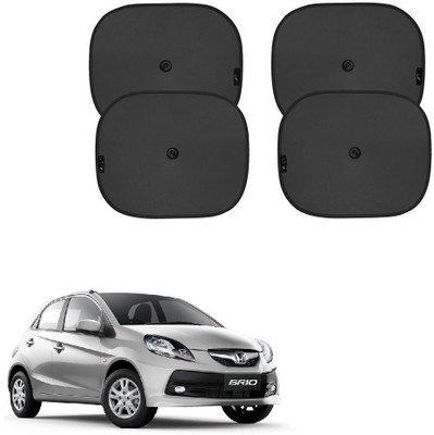 SPREADX Side Window, Rear Window Sun Shade For Honda Brio(Black)