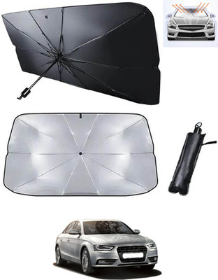 RKPSP Windshield Sun Shade For Audi S4(Black, Silver)