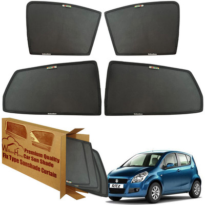 WolkomHome Side Window Sun Shade For Maruti Suzuki Ritz(Black)