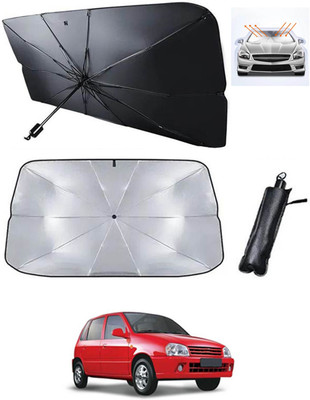 MATIES Windshield Sun Shade For Maruti Suzuki Zen(Black, Silver)
