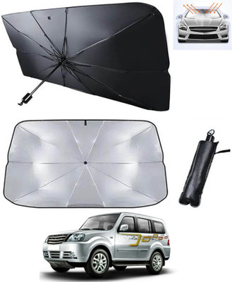 RKPSP Windshield Sun Shade For Tata Grand Dicor(Silver, Black)