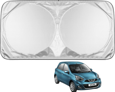 MOCKHE Windshield Sun Shade For Nissan Micra(Silver)