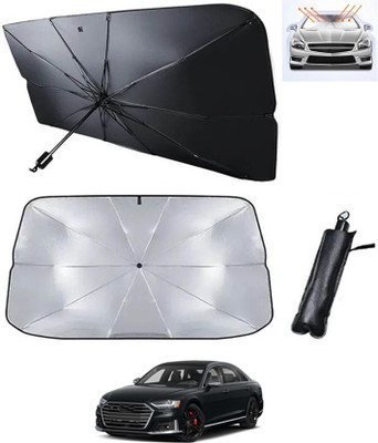 AYW Windshield Sun Shade For Mercedes Benz Universal For Car(Silver, Black)
