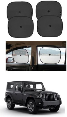 Suprozo Side Window, Rear Window Sun Shade For Mahindra Thar, Universal For Car(Black)