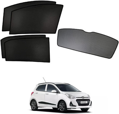 RAKRISH Rear Window, Side Window Sun Shade For Hyundai Grand i10(Black)