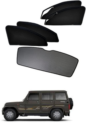 Top Vechile Rear Window, Side Window Sun Shade For Mahindra Bolero(Black)