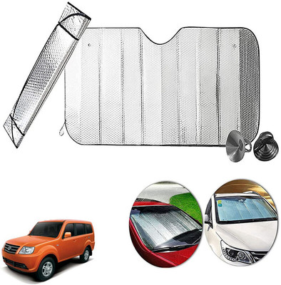 AUTO PEARL Dashboard, Windshield Sun Shade For Tata Sumo Grande MK II(Silver)
