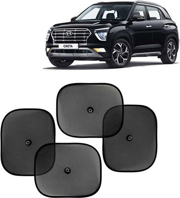 Kingsway Side Window, Rear Window, Windshield Sun Shade For Hyundai Creta(Black)