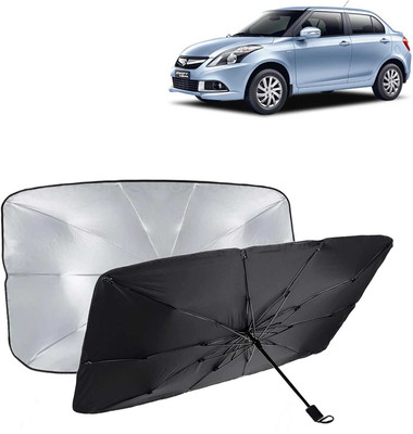 Kingsway Dashboard, Windshield Sun Shade For Maruti Suzuki Swift Dzire(Black, Silver)