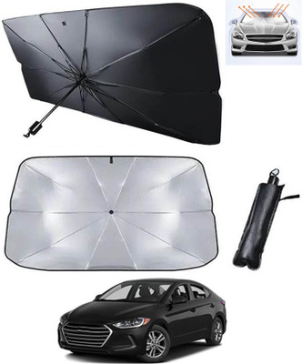RKPSP Windshield Sun Shade For Hyundai Elantra(Silver, Black)