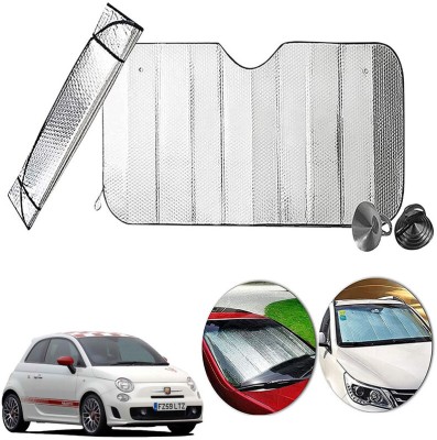 AUTO PEARL Dashboard, Windshield Sun Shade For Fiat Abarth Punto(Silver)